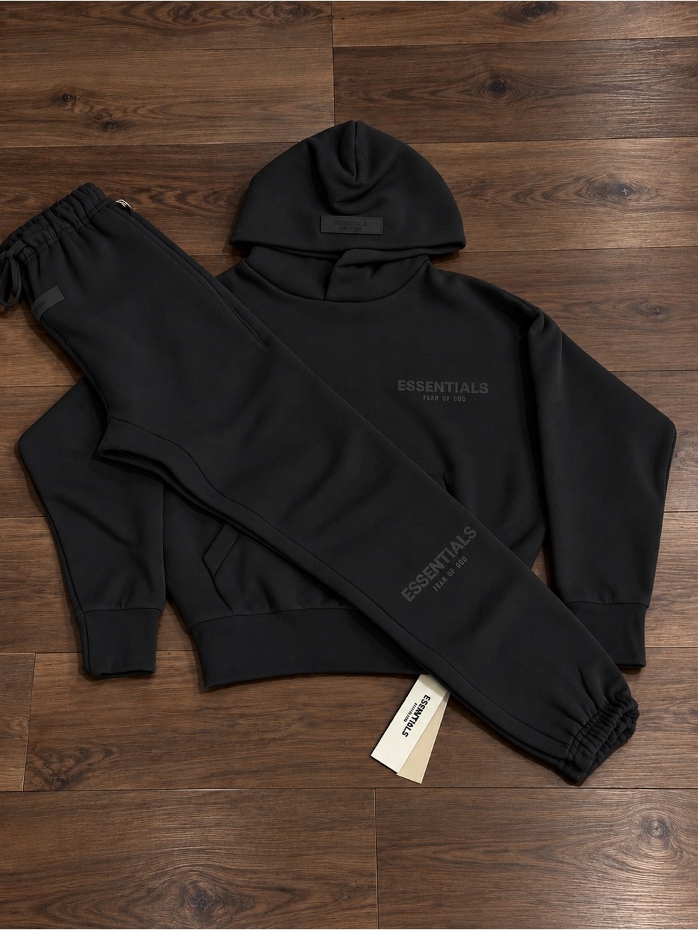 KIDS Essentials Fear of God hoodie and sweatpants set Black Hoodie & Sweatpants